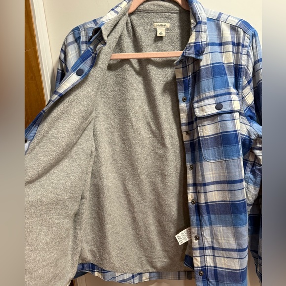 L.L. Bean Fleece Lined Flannel, size Small Regular, NWOT - Picture 4 of 12